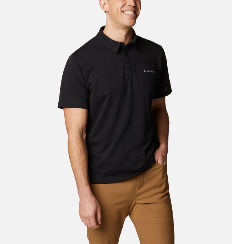 Columbia Thistletown Hills Men's Polo Shirt Black | CEJWSY-587