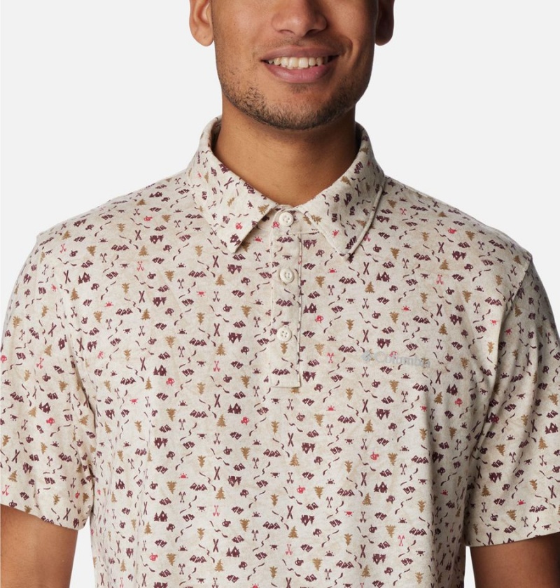 Columbia Thistletown Hills Men's Polo Shirt Beige | JQGUCL-932