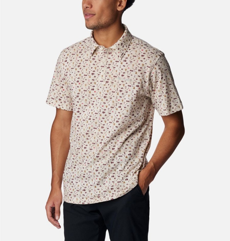 Columbia Thistletown Hills Men's Polo Shirt Beige | JQGUCL-932
