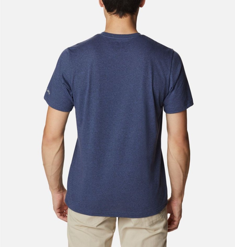 Columbia Thistletown Hills Pocket Men's T-Shirt Blue | BVDUTQ-384