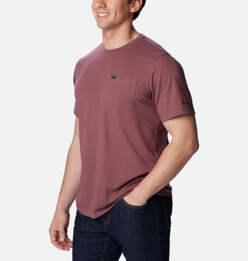 Columbia Thistletown Hills Pocket Men's T-Shirt Brown | GZAUDK-678
