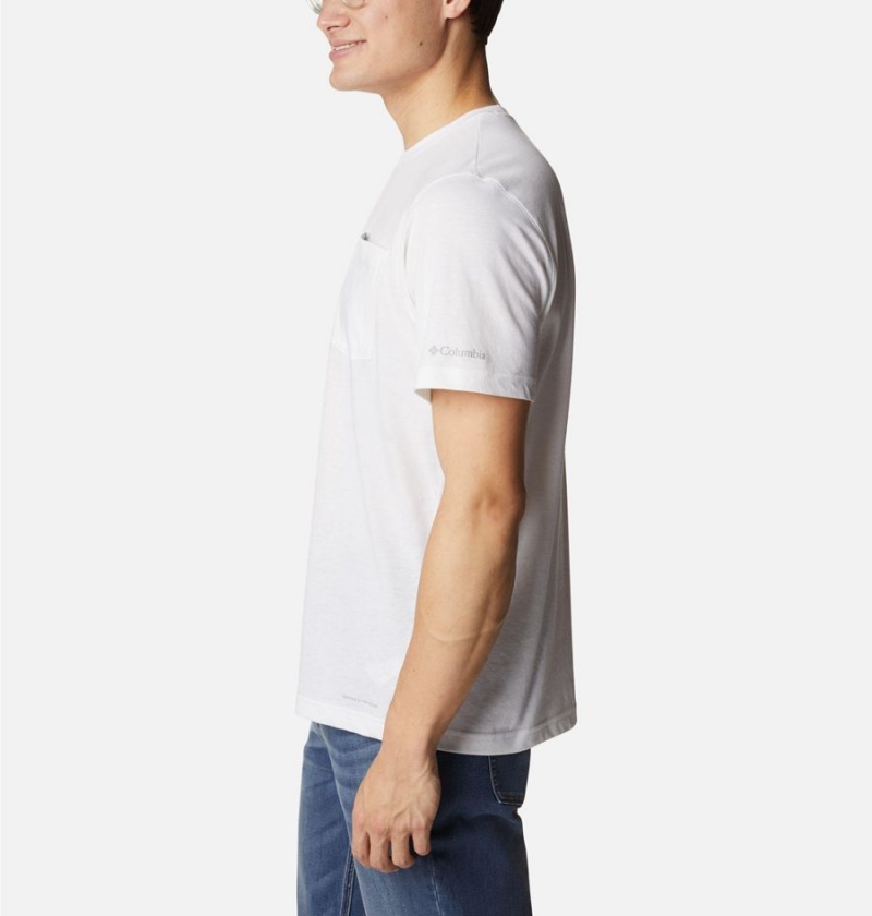 Columbia Thistletown Hills Pocket Men's T-Shirt White | HILABE-318
