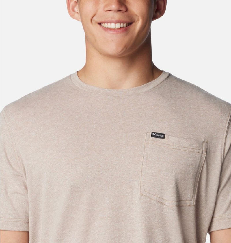 Columbia Thistletown Hills Pocket Men's T-Shirt White | LTWACP-902