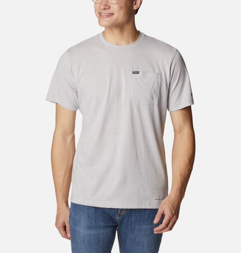 Columbia Thistletown Hills Pocket Men\'s T-Shirt Grey | QFKSPW-275