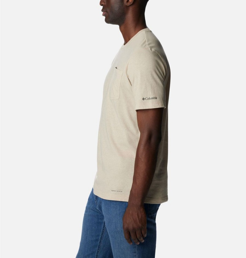 Columbia Thistletown Hills Pocket Men's T-Shirt Khaki | LCNTBD-958