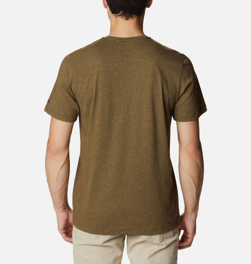 Columbia Thistletown Hills Pocket Men's T-Shirt Brown | WDBEKQ-439