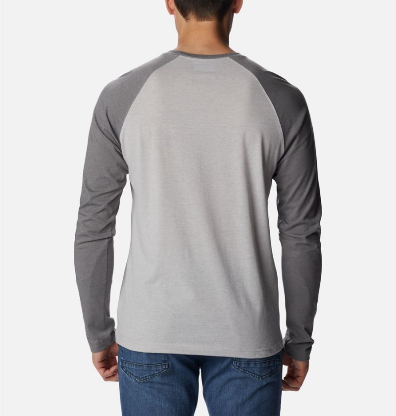 Columbia Thistletown Hills Raglan Men's T-Shirt Grey | BNXQKR-740