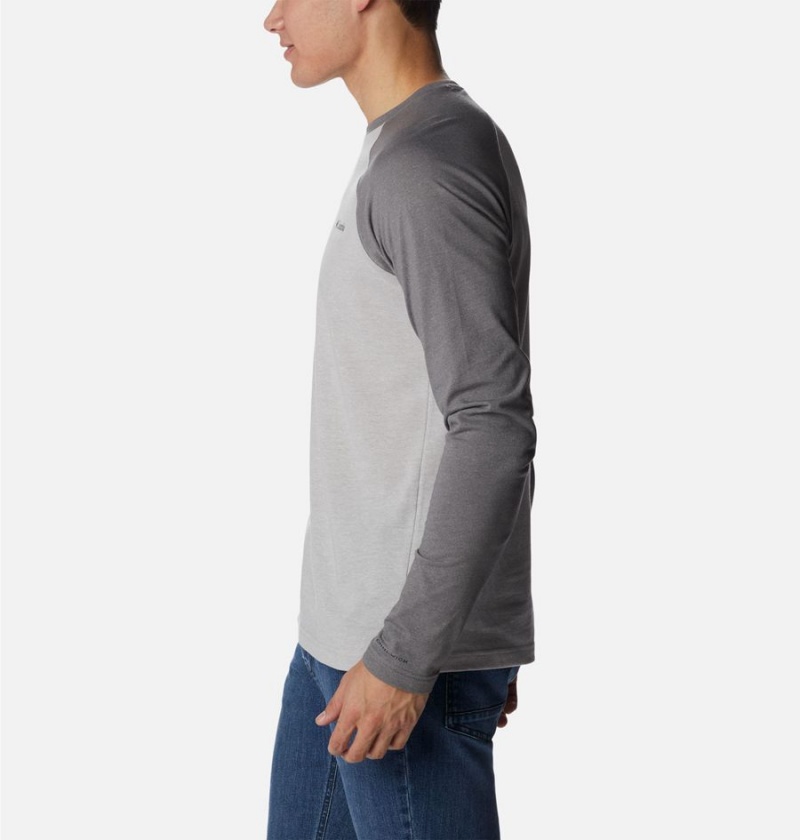 Columbia Thistletown Hills Raglan Men's T-Shirt Grey | BNXQKR-740