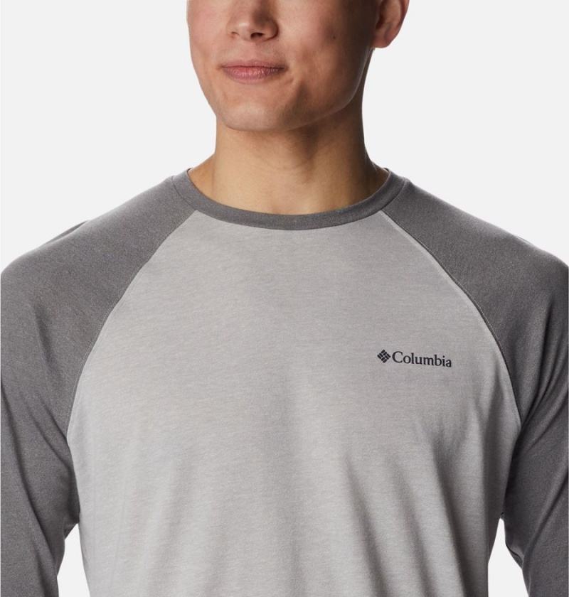 Columbia Thistletown Hills Raglan Men's T-Shirt Grey | BNXQKR-740