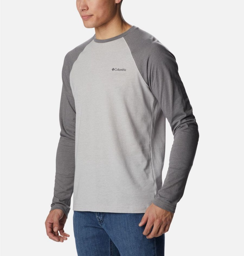 Columbia Thistletown Hills Raglan Men's T-Shirt Grey | BNXQKR-740