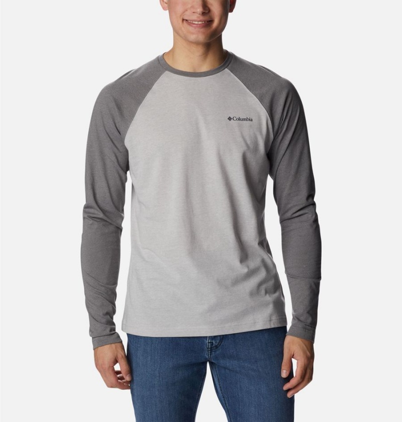 Columbia Thistletown Hills Raglan Men\'s T-Shirt Grey | BNXQKR-740