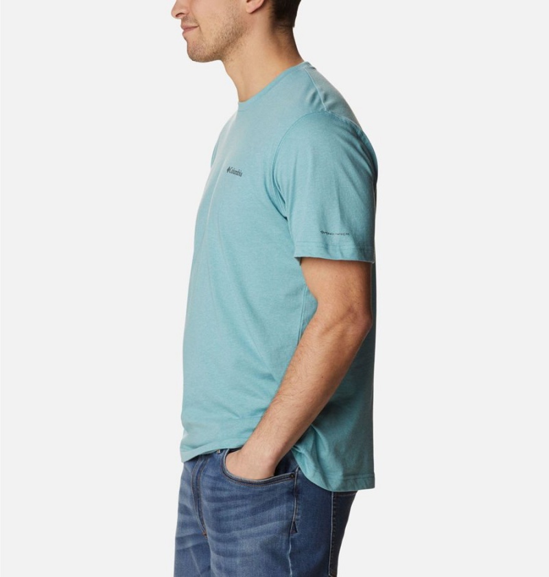 Columbia Thistletown Hills Short Sleeve Men's T-Shirt Blue | XYGAEU-718
