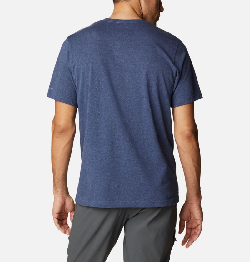 Columbia Thistletown Hills Short Sleeve Men's T-Shirt Blue | RFVTSL-340