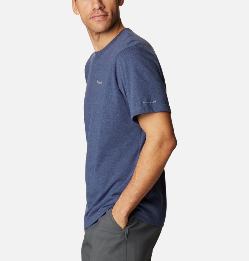 Columbia Thistletown Hills Short Sleeve Men's T-Shirt Blue | RFVTSL-340