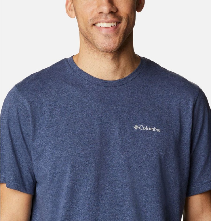 Columbia Thistletown Hills Short Sleeve Men's T-Shirt Blue | RFVTSL-340