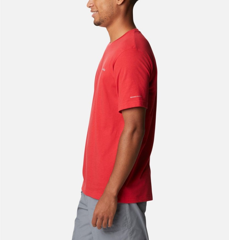 Columbia Thistletown Hills Short Sleeve Men's T-Shirt Red | KJLGUH-459