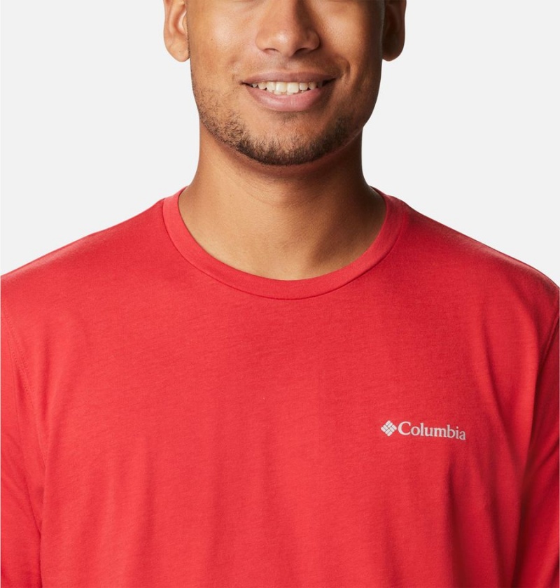 Columbia Thistletown Hills Short Sleeve Men's T-Shirt Red | KJLGUH-459