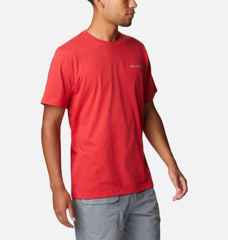 Columbia Thistletown Hills Short Sleeve Men's T-Shirt Red | KJLGUH-459