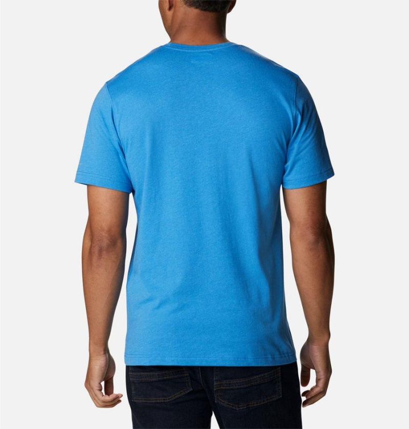 Columbia Thistletown Hills Short Sleeve Men's T-Shirt Blue | WJUNCY-246