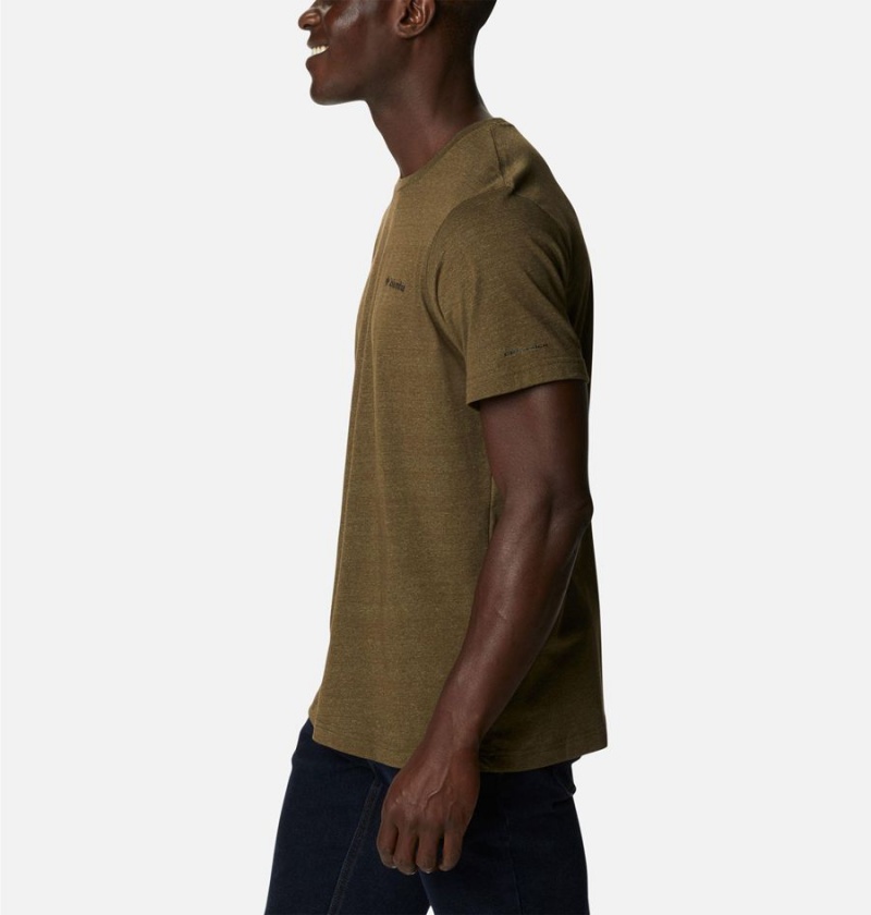 Columbia Thistletown Hills Short Sleeve Men's T-Shirt Brown | RMNFHZ-012
