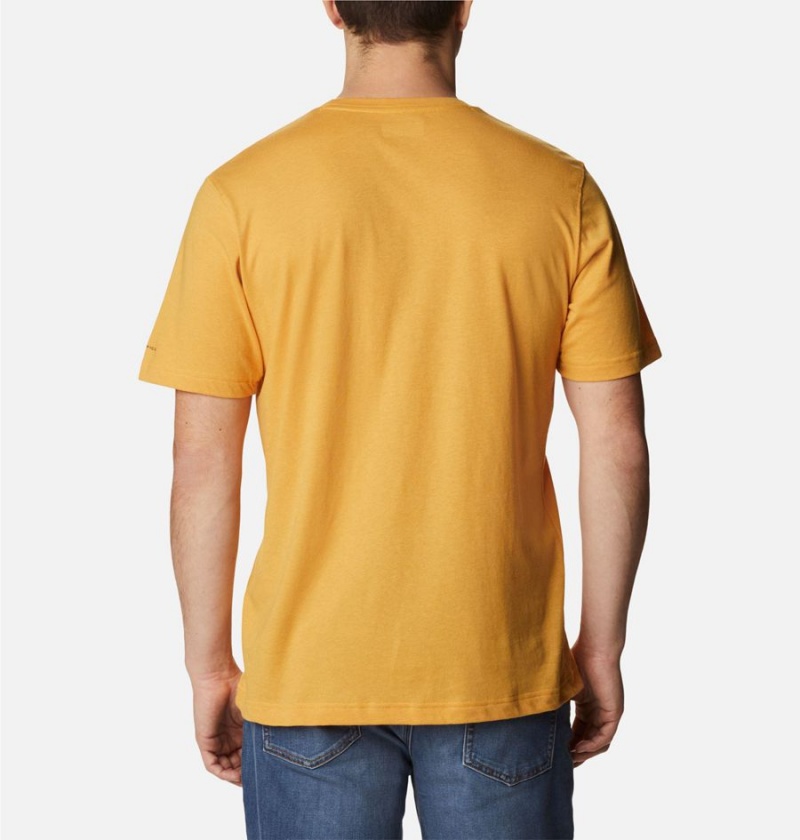Columbia Thistletown Hills Short Sleeve Men's T-Shirt Yellow | BYXSWL-194