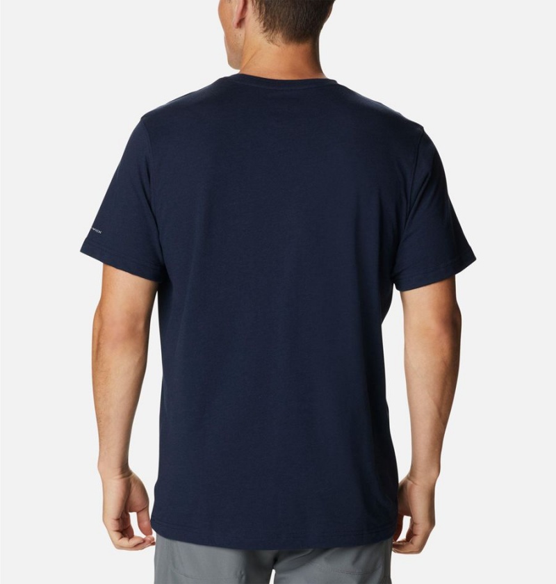 Columbia Thistletown Hills Short Sleeve Men's T-Shirt Navy | UOLZIW-965