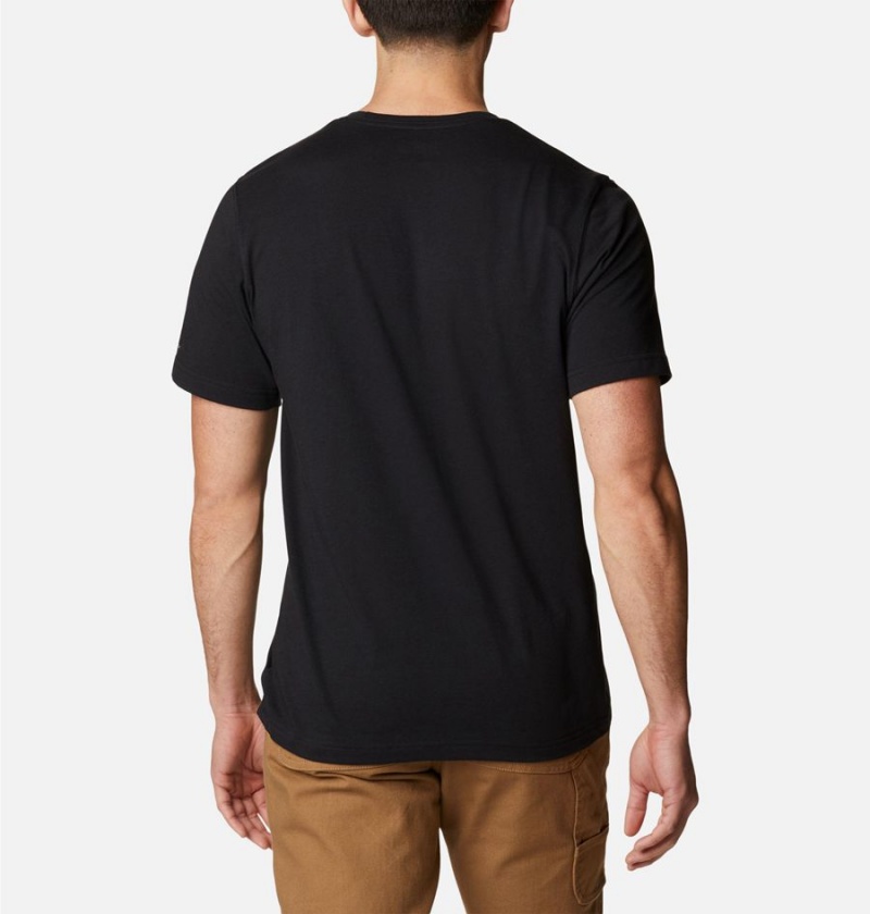Columbia Thistletown Hills Short Sleeve Men's T-Shirt Black | PRAGJM-413