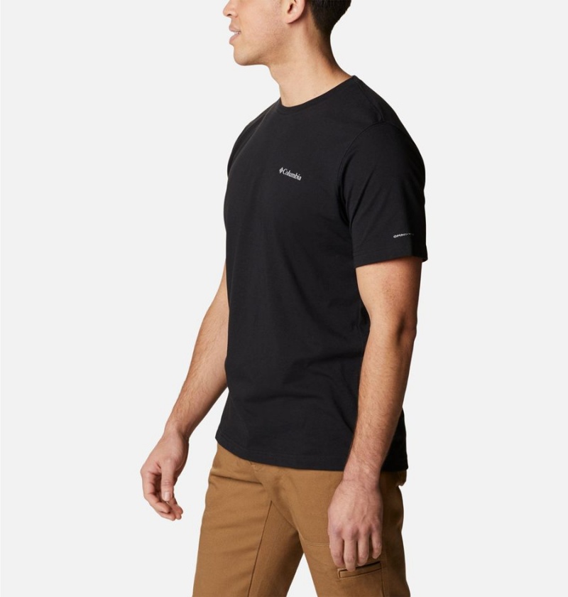 Columbia Thistletown Hills Short Sleeve Men's T-Shirt Black | PRAGJM-413