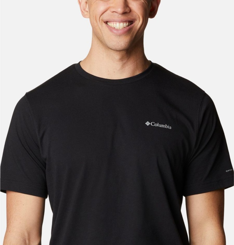 Columbia Thistletown Hills Short Sleeve Men's T-Shirt Black | PRAGJM-413