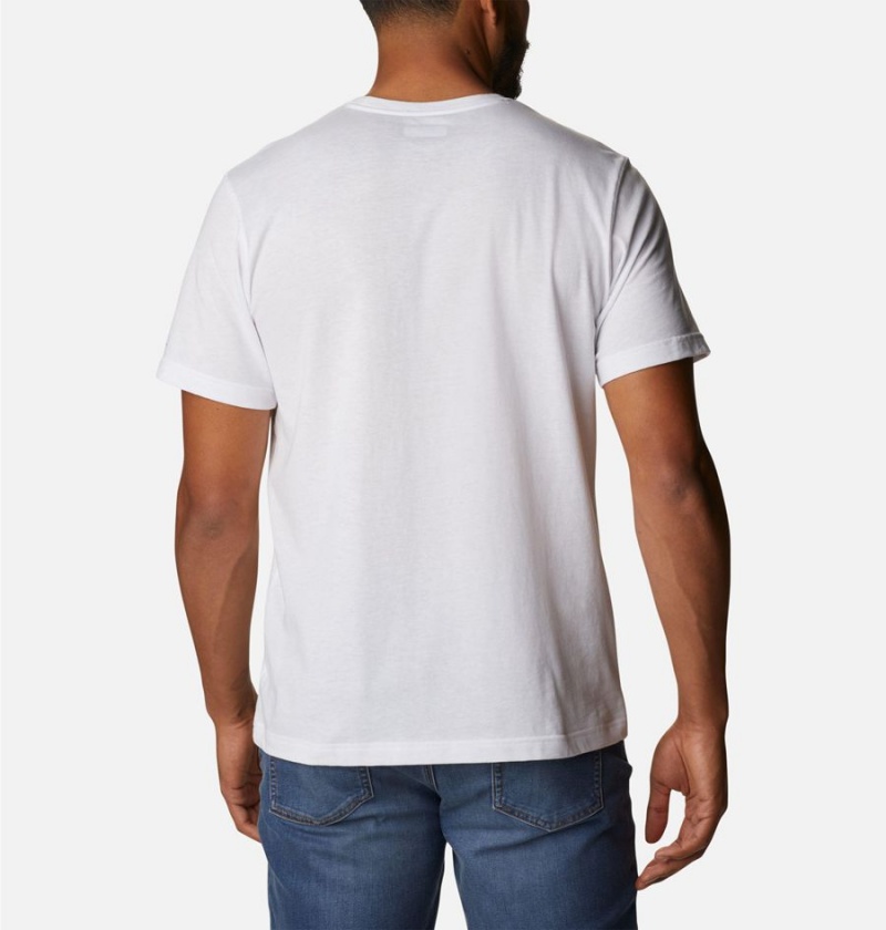 Columbia Thistletown Hills Short Sleeve Men's T-Shirt White | SJXOAP-597