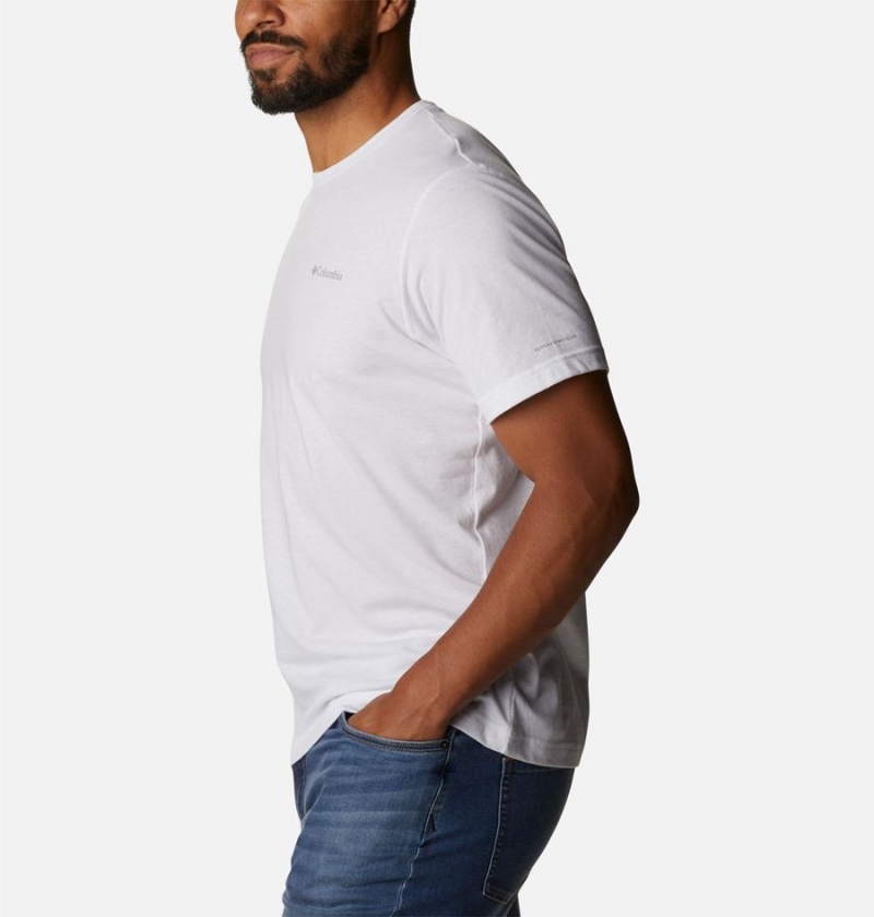 Columbia Thistletown Hills Short Sleeve Men's T-Shirt White | SJXOAP-597