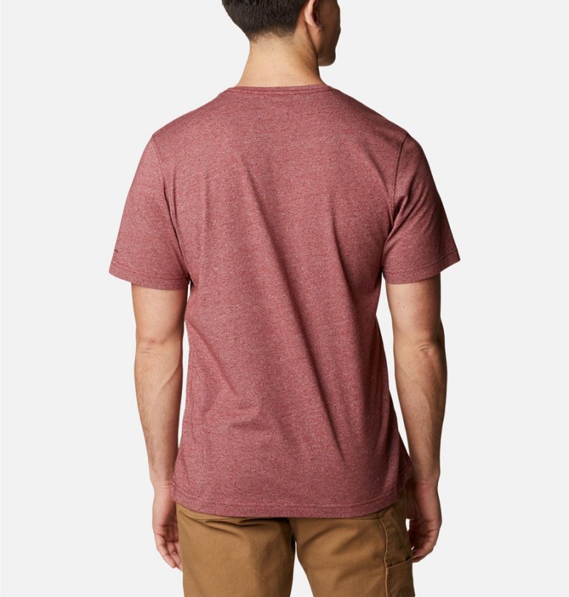 Columbia Thistletown Hills Short Sleeve Men's T-Shirt Red | FCKDNI-270