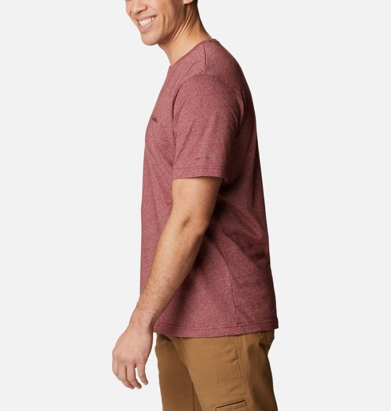 Columbia Thistletown Hills Short Sleeve Men's T-Shirt Red | FCKDNI-270