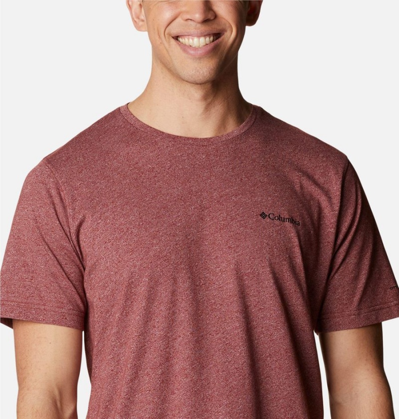Columbia Thistletown Hills Short Sleeve Men's T-Shirt Red | FCKDNI-270