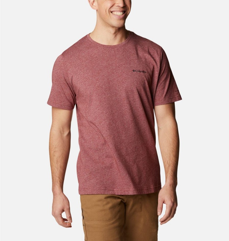 Columbia Thistletown Hills Short Sleeve Men's T-Shirt Red | FCKDNI-270