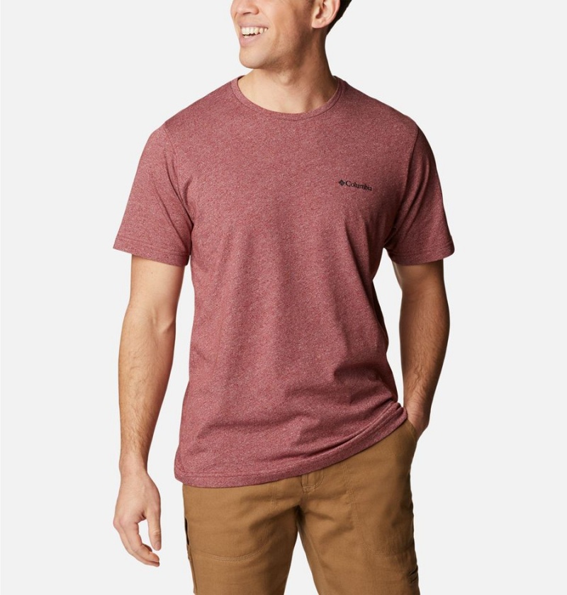 Columbia Thistletown Hills Short Sleeve Men\'s T-Shirt Red | FCKDNI-270