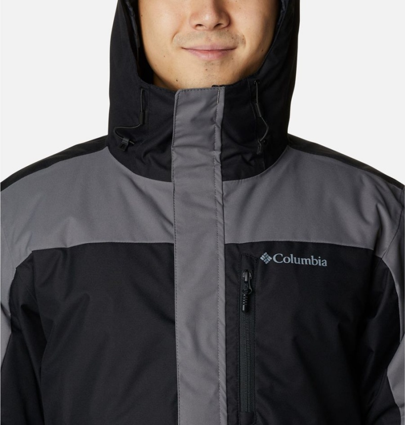 Columbia Tipton Peak II Insulated Men's Rain Jacket Grey | TJBFZM-476
