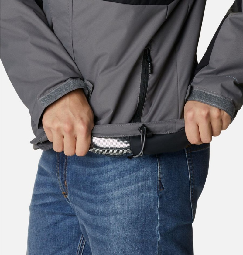 Columbia Tipton Peak II Insulated Men's Rain Jacket Grey | TJBFZM-476