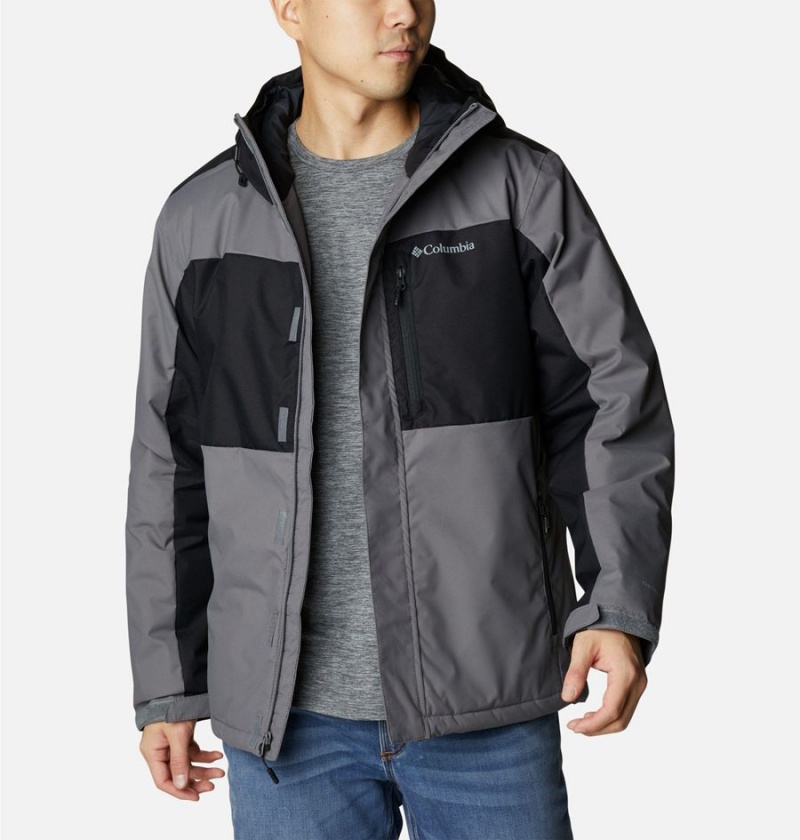 Columbia Tipton Peak II Insulated Men's Rain Jacket Grey | TJBFZM-476