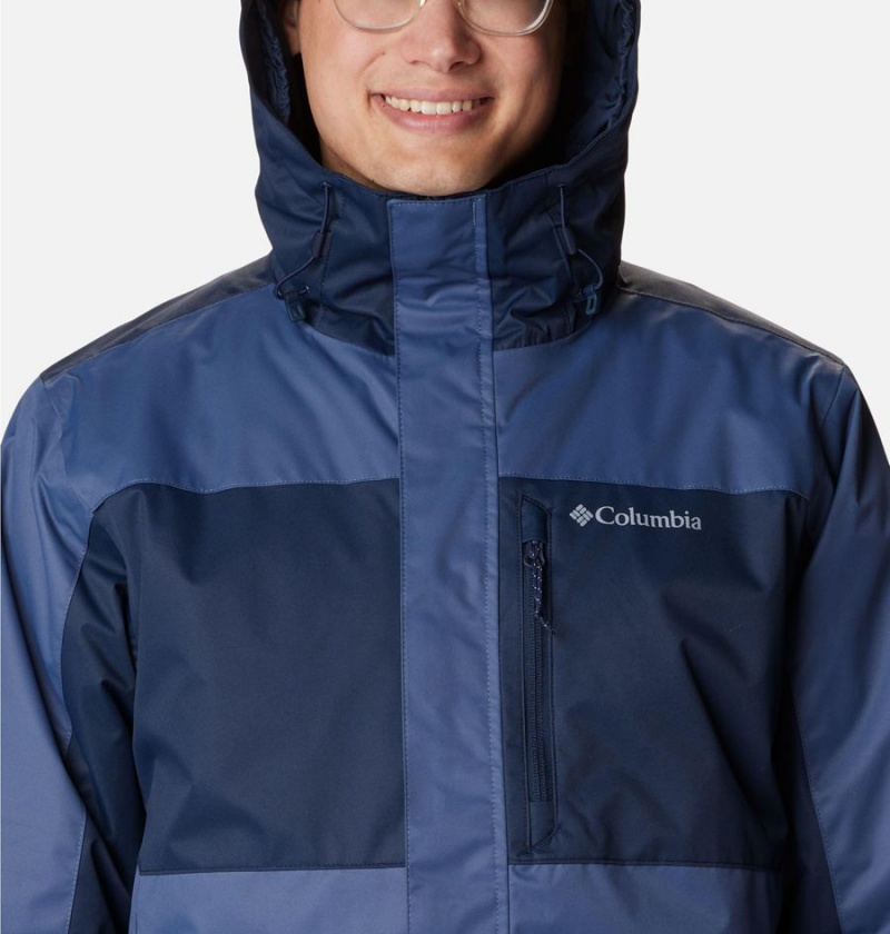 Columbia Tipton Peak II Insulated Men's Rain Jacket Blue | PTWFRM-095