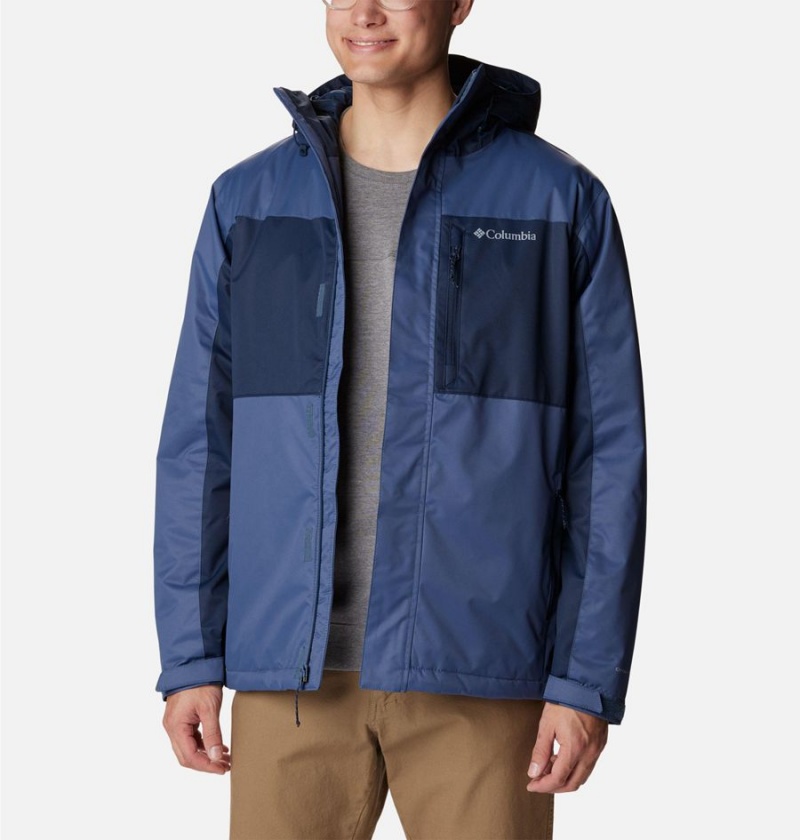 Columbia Tipton Peak II Insulated Men's Rain Jacket Blue | PTWFRM-095