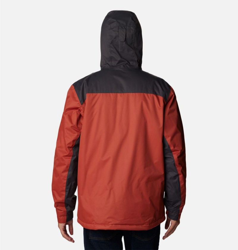 Columbia Tipton Peak II Insulated Men's Rain Jacket Red | GKNCRF-395