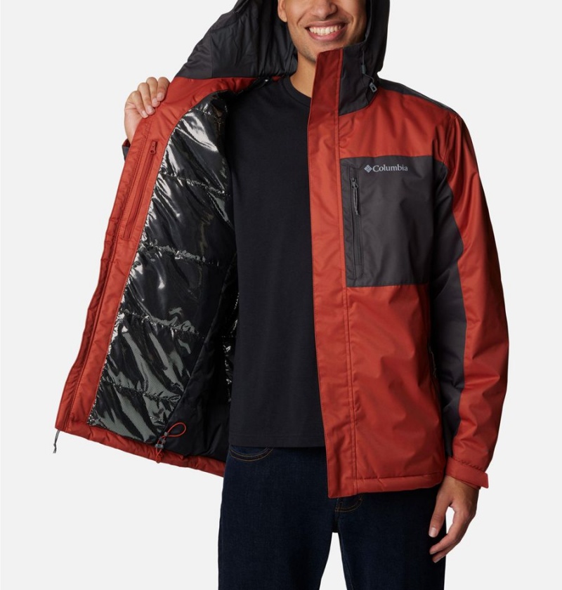 Columbia Tipton Peak II Insulated Men's Rain Jacket Red | GKNCRF-395