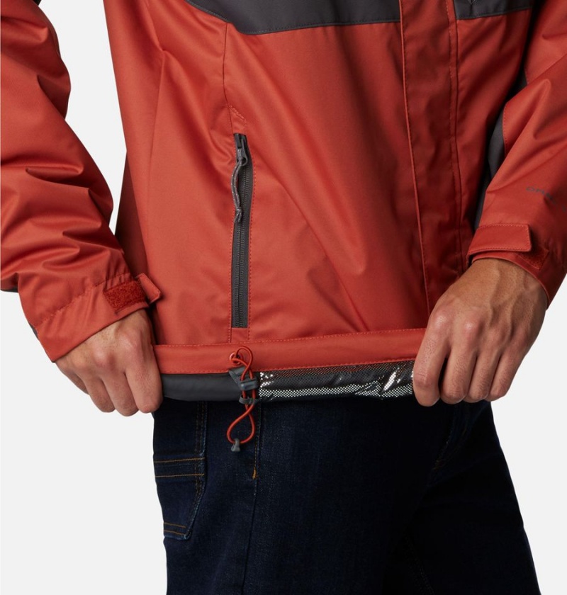 Columbia Tipton Peak II Insulated Men's Rain Jacket Red | GKNCRF-395