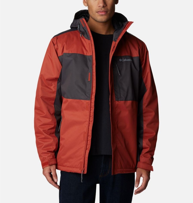 Columbia Tipton Peak II Insulated Men's Rain Jacket Red | GKNCRF-395