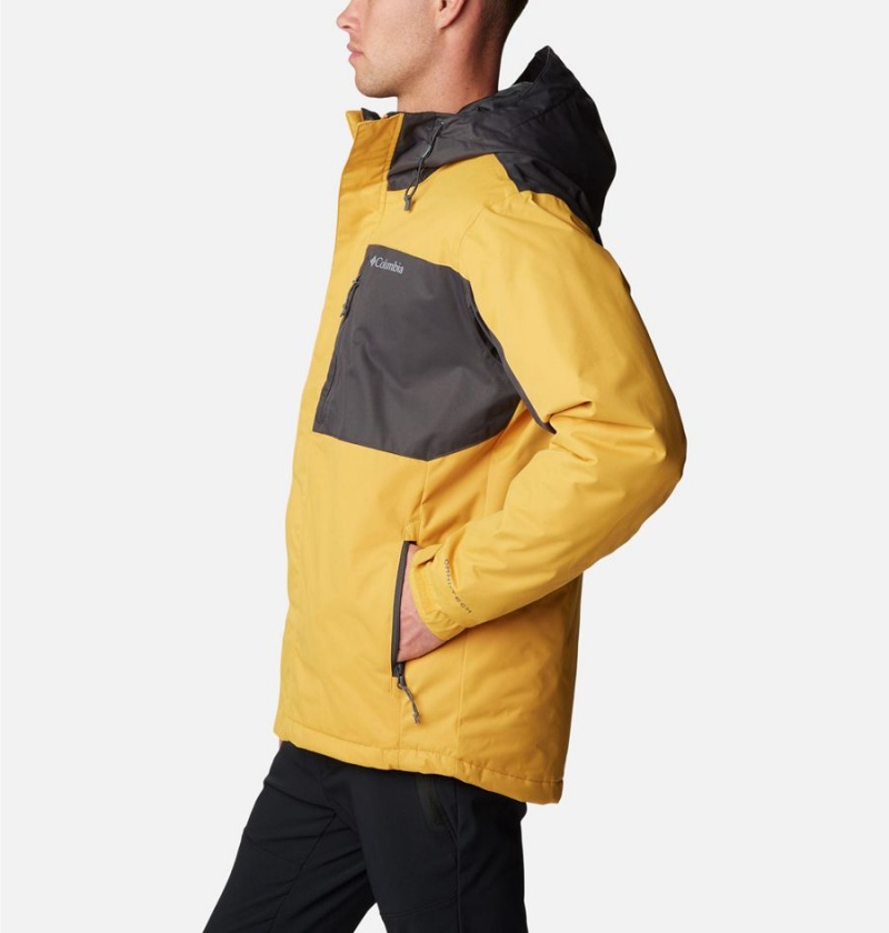 Columbia Tipton Peak II Insulated Men's Rain Jacket Yellow | RLWBEC-819
