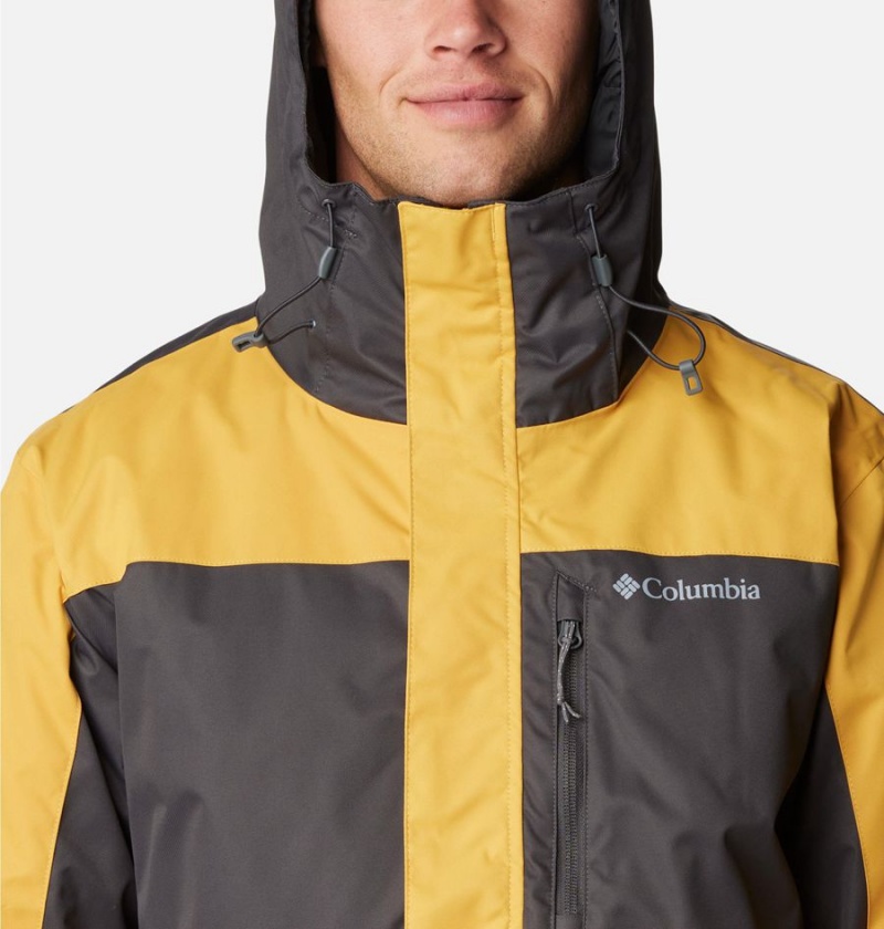 Columbia Tipton Peak II Insulated Men's Rain Jacket Yellow | RLWBEC-819