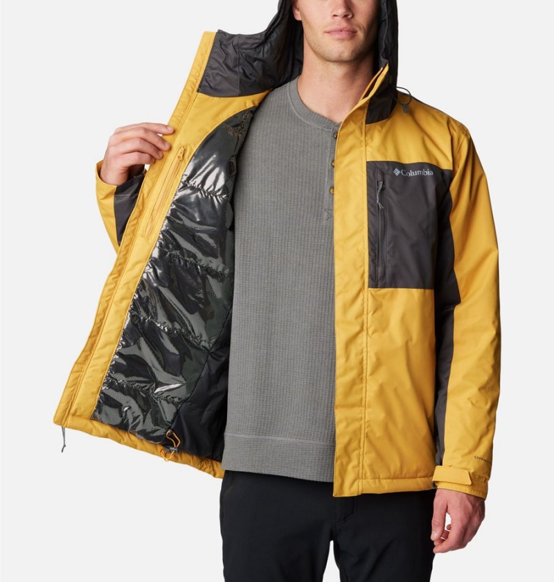 Columbia Tipton Peak II Insulated Men's Rain Jacket Yellow | RLWBEC-819