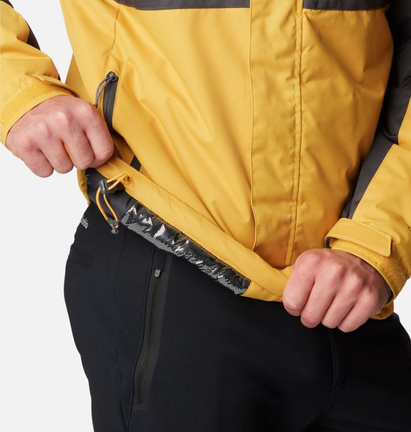 Columbia Tipton Peak II Insulated Men's Rain Jacket Yellow | RLWBEC-819