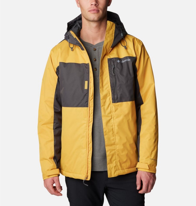 Columbia Tipton Peak II Insulated Men's Rain Jacket Yellow | RLWBEC-819